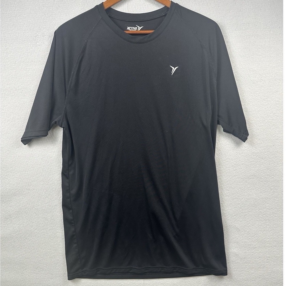 Old Navy Active Mens Shirt Large Tall Black Short Sleeve Raglan Performance Tee